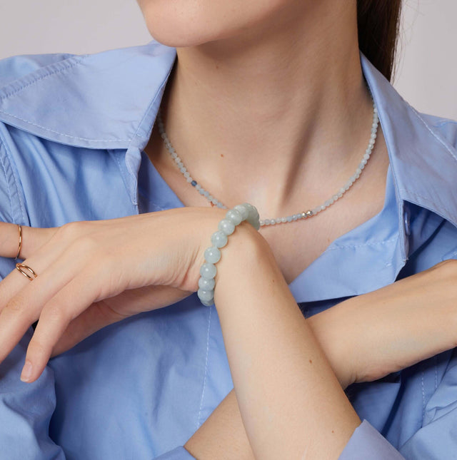 Aquamarine Bracelet - Calmness & Courage