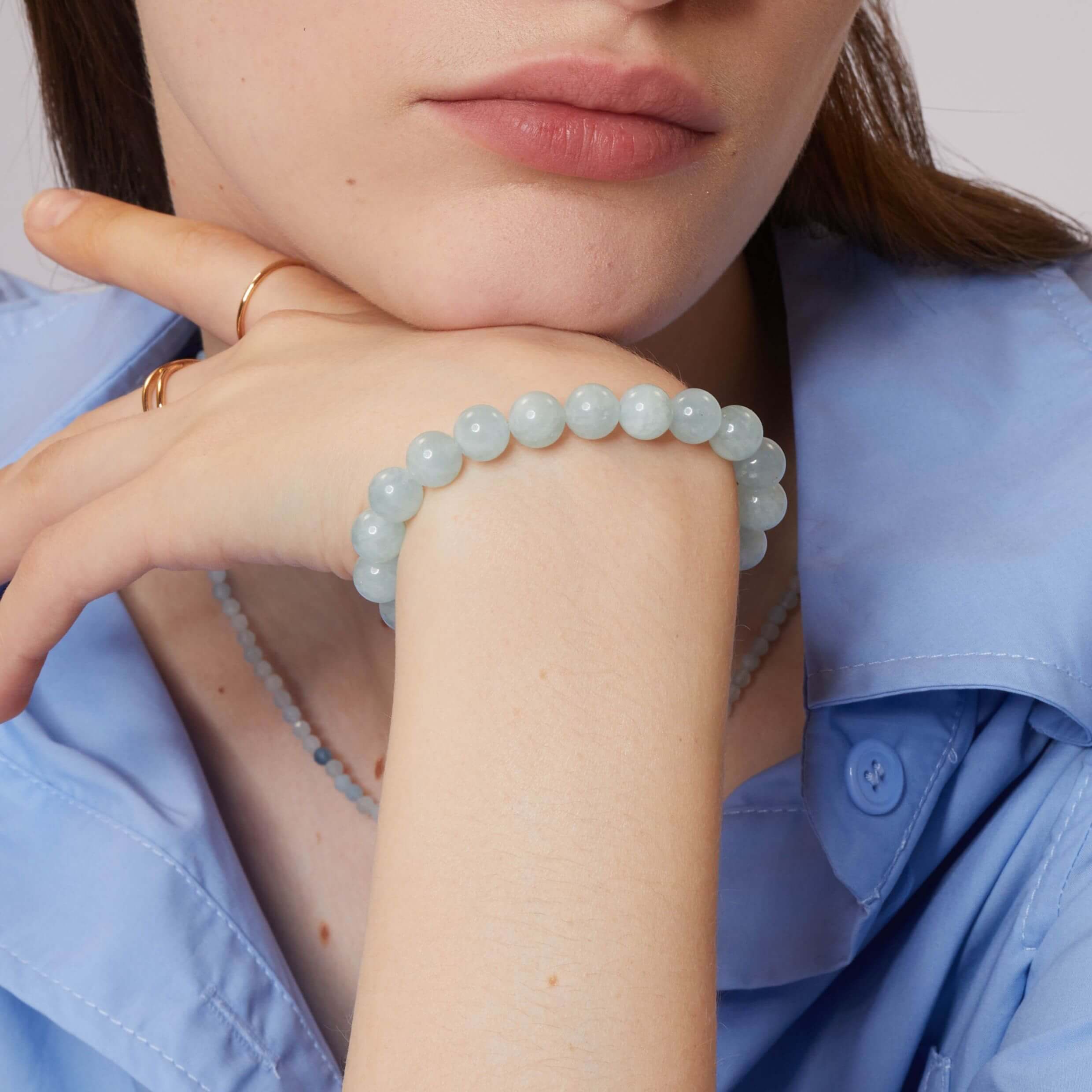 Aquamarine Bracelet - Calmness & Courage
