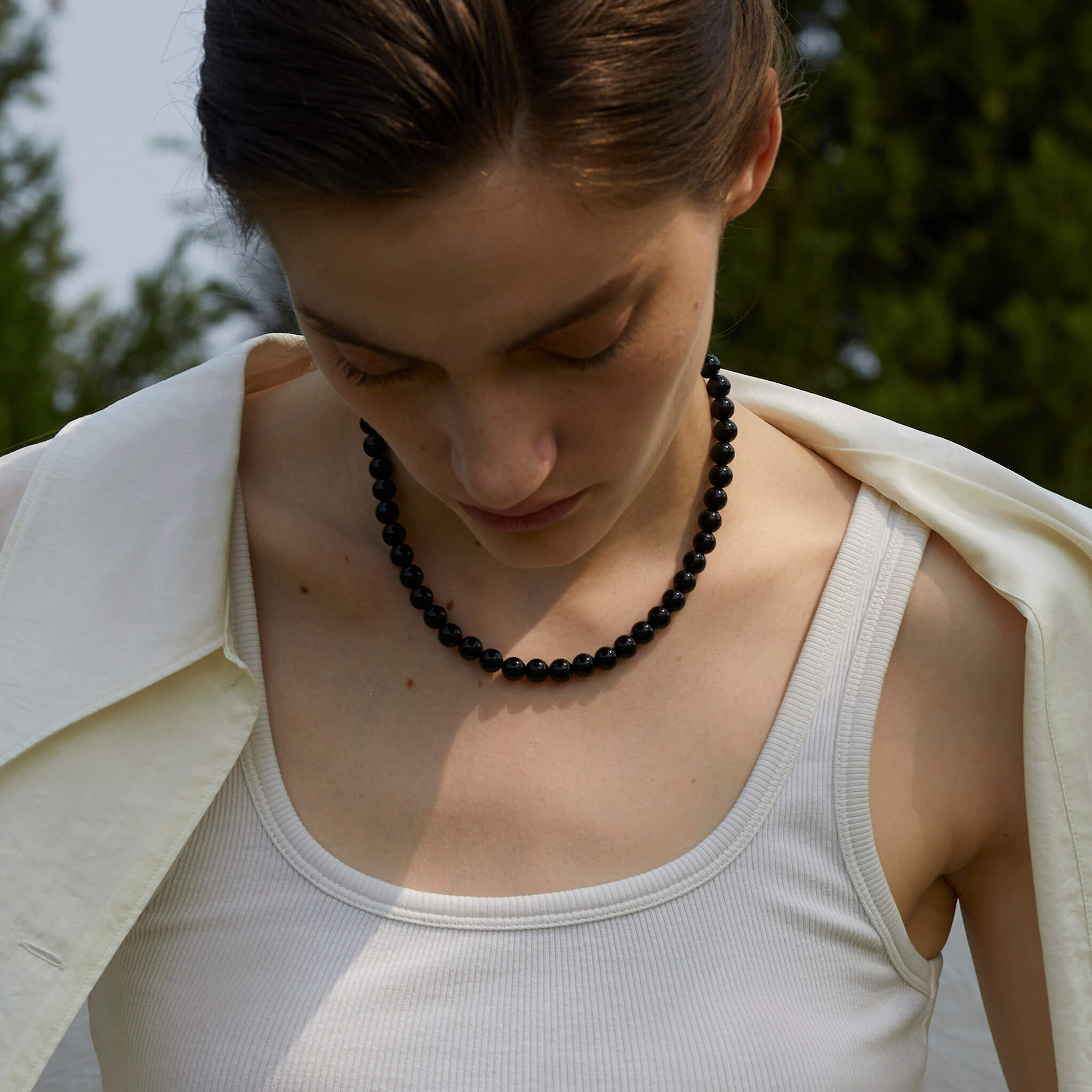 Black Onyx Necklace - Strength & Focus