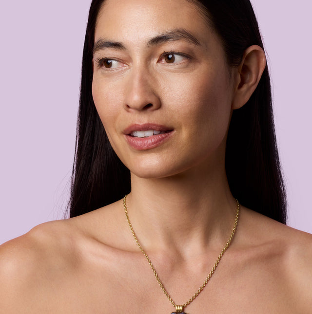 One of a Kind Heroic Double Drop Pendant Necklace
