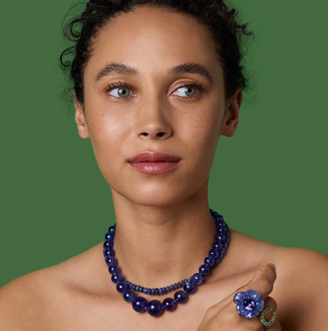 One of a Kind Faceted Beaded Candy Necklace