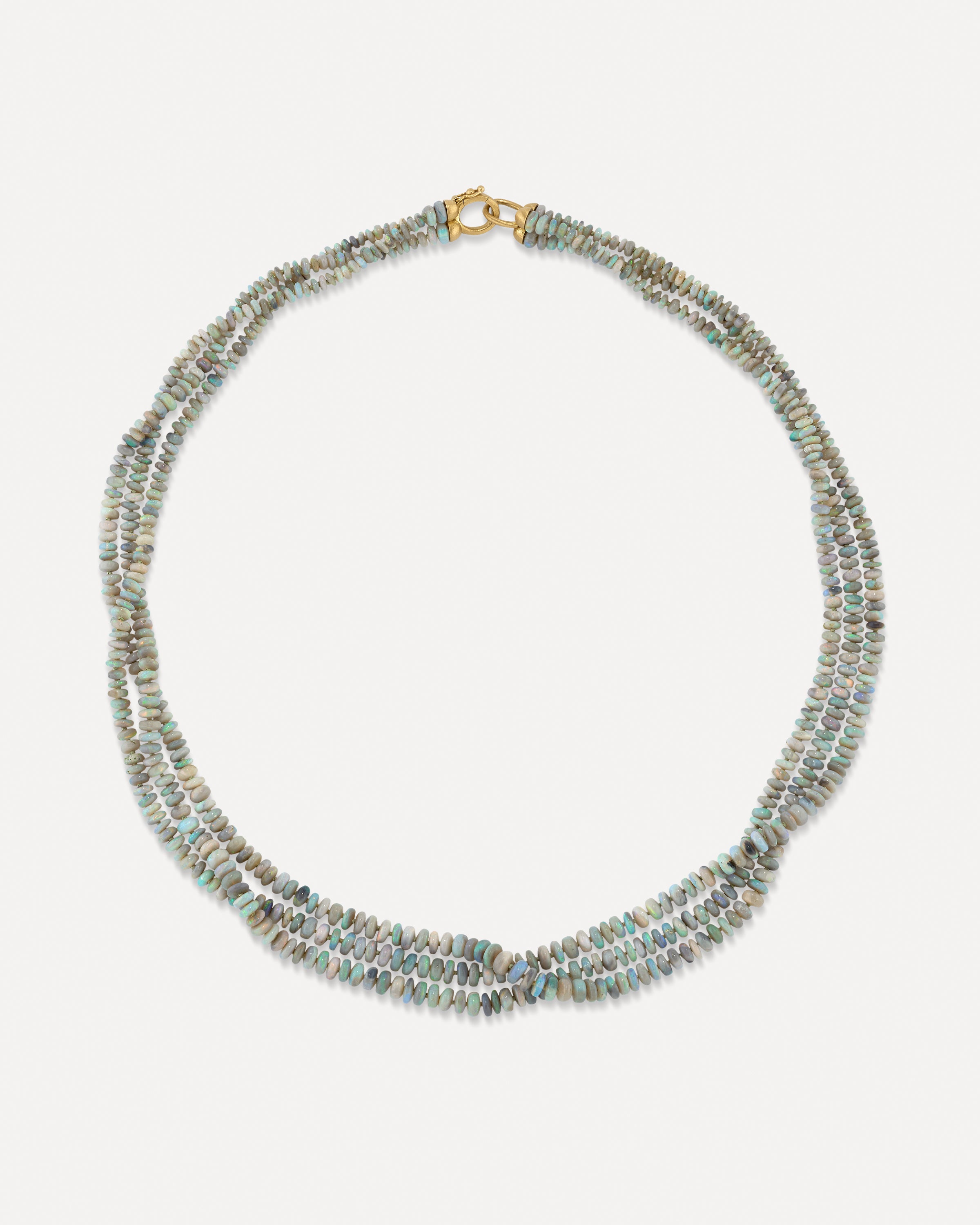One of a Kind Smooth Triple Strand Candy Necklace
