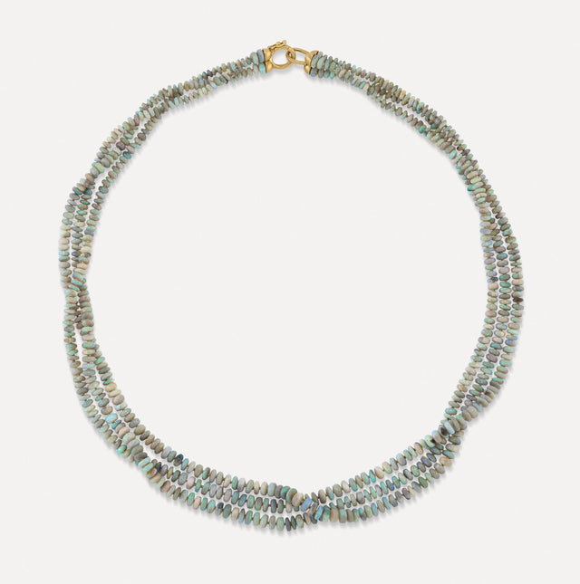 One of a Kind Smooth Triple Strand Candy Necklace