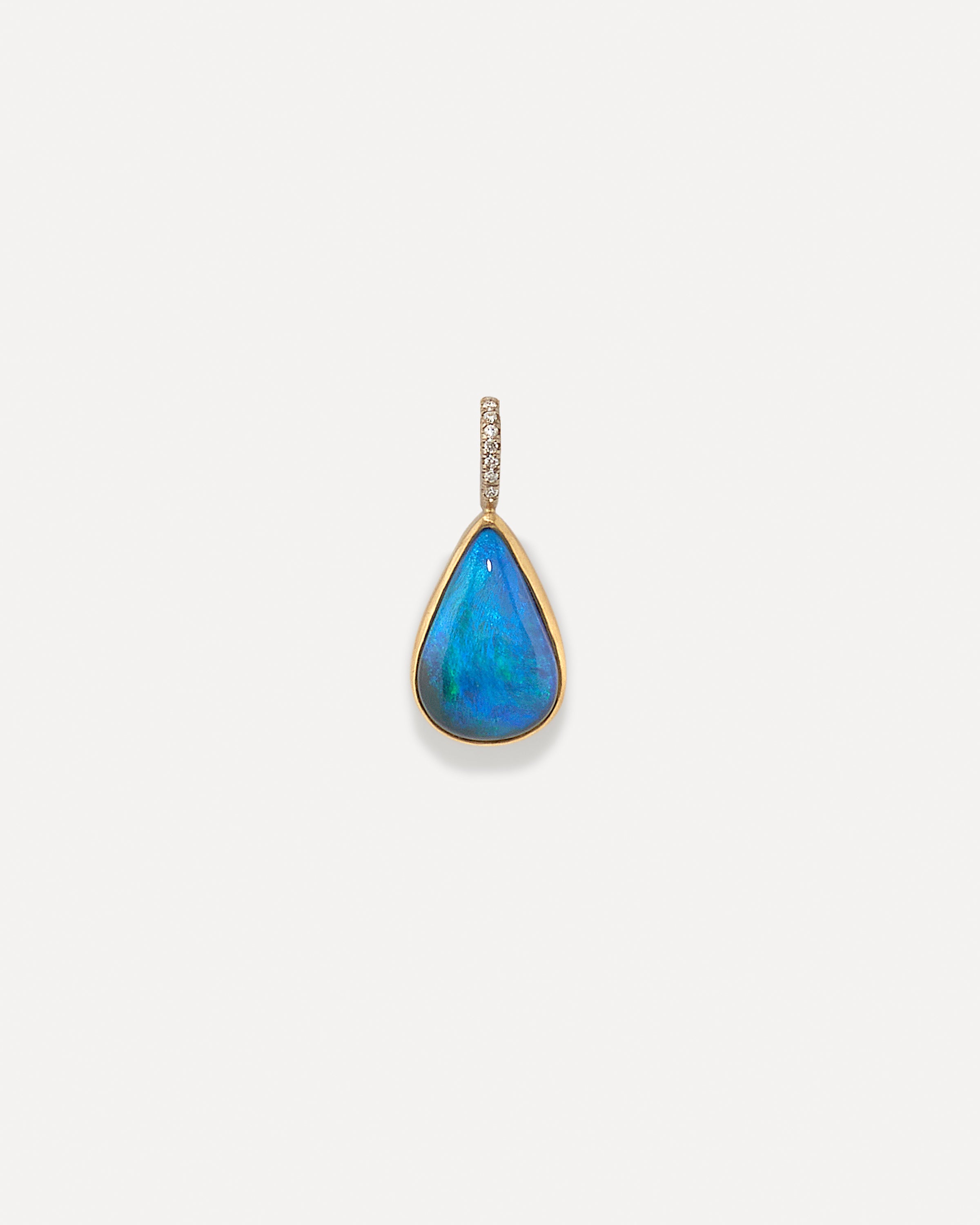 One of a Kind Pavé Pear Bezel Charm