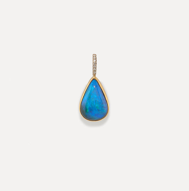 One of a Kind Pavé Pear Bezel Charm