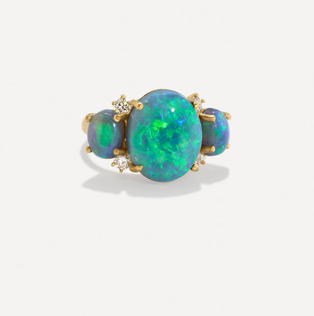 One of a Kind Diamond Three Stone Ring