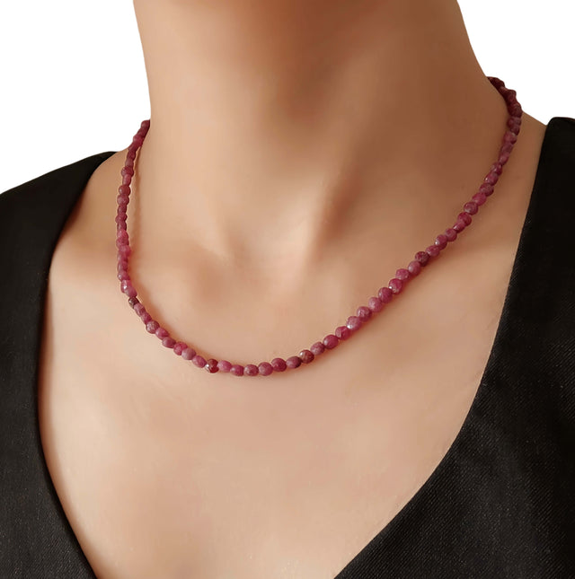 Garnet January Birthstone Gemstone Necklace - Energy & Romantic Love