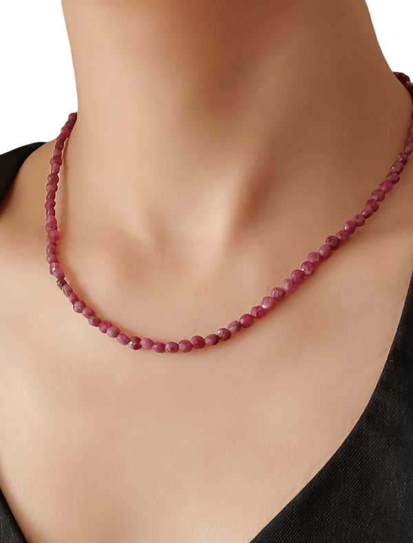 Garnet January Birthstone Gemstone Necklace - Energy & Romantic Love