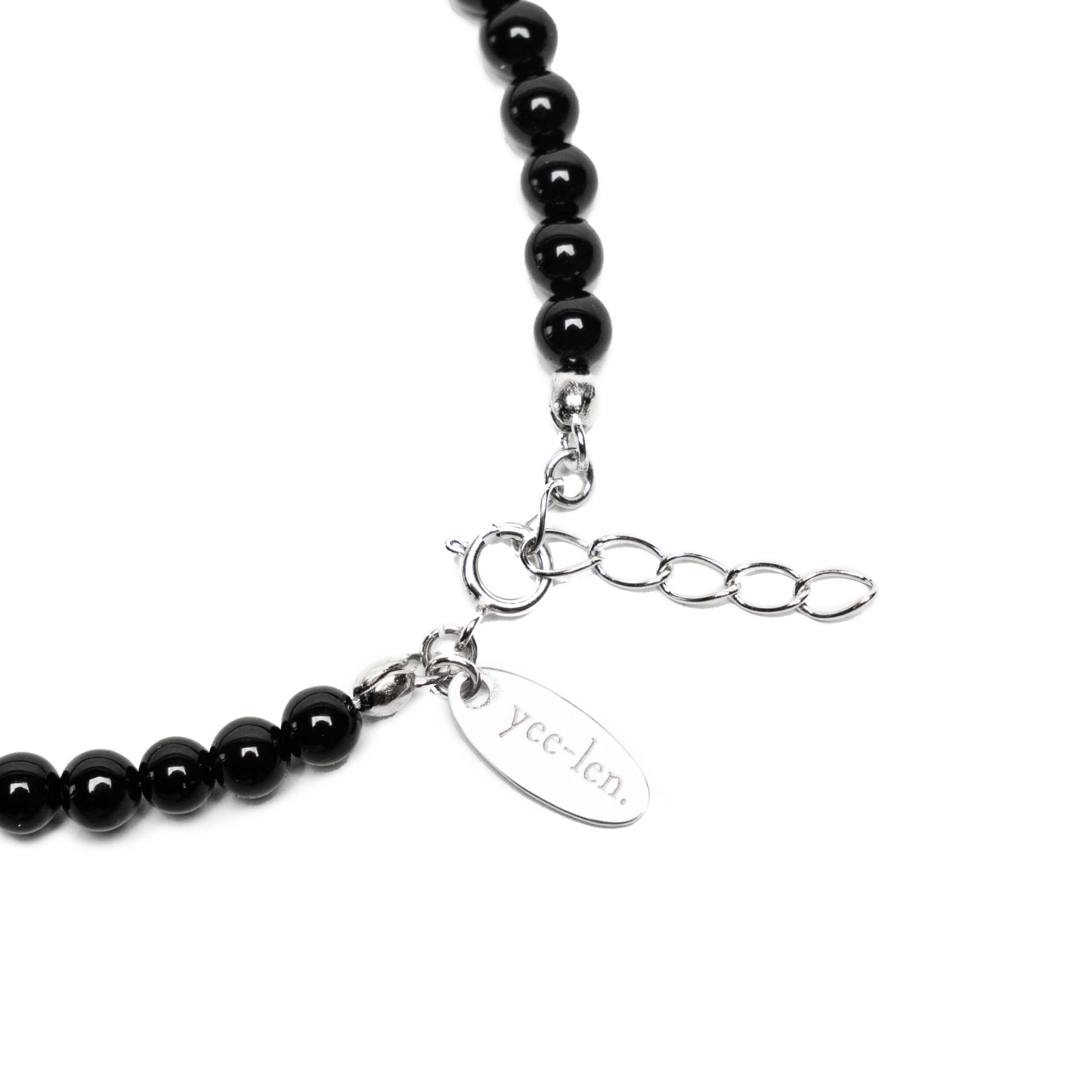 Personalized Black Onyx Letter Bracelet - Strength & Focus